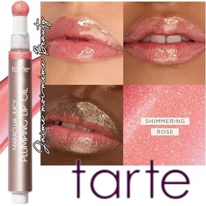 Tarte Plumping Shimmerglass Lip Oil Shimmering Rose (Baby PINK Sparkle)